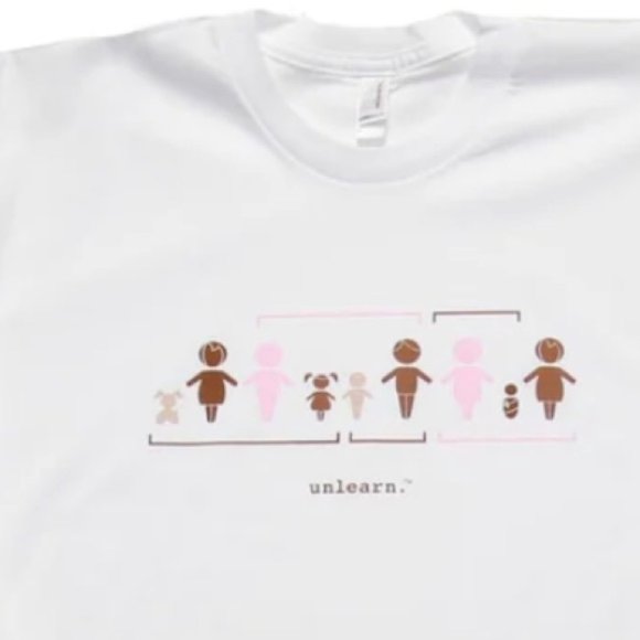 Unlearn Family Tree White Crewneck Inclusive Short Sleeve Shirt - Picture 3 of 7